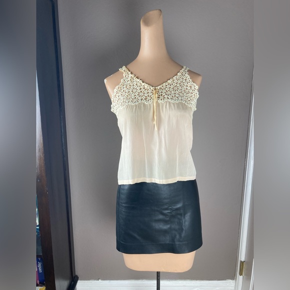 Aritzia Wilfred Free Black Leather (Real) Mini Skirt - Size 2 - Picture 4 of 15